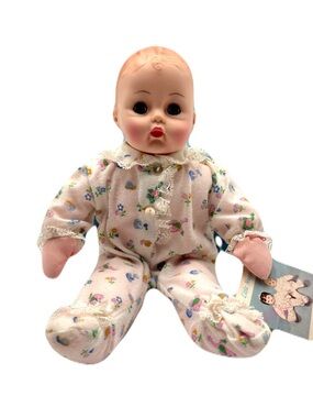 Madame Alexander Pink Floral Pajama Baby Boy Model #4810 Doll in Floral Pajamas